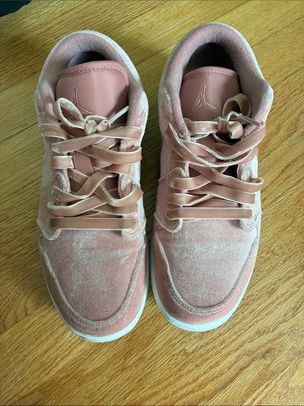 Jordan Women's Dusty Pink Velvet Sneakers